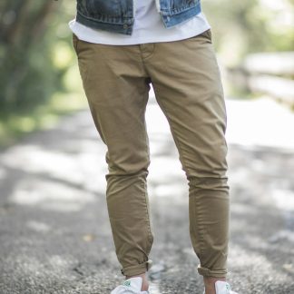 Superlojas Men's Straight Fit Chino Pants — Cotton Twill